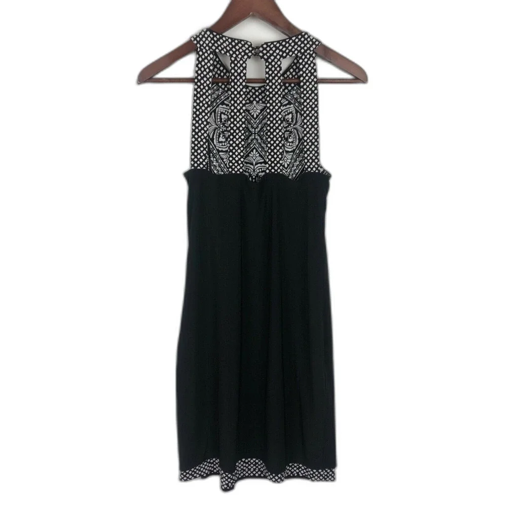Reversible NWT White House Black Market Print Sleeveless Halter Neck Dress XS - Picture 12 of 12